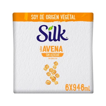 Silk Bebida de Avena sin Azúcar 6 pzas de 946 ml