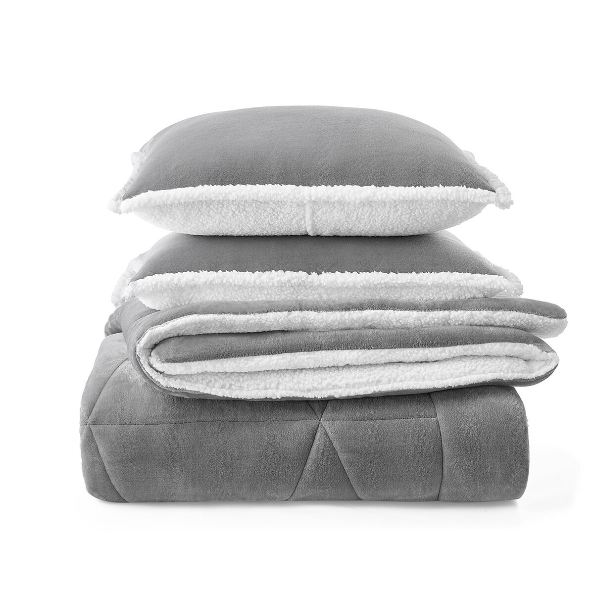 Casual Living, Juego de Edredón King de 3 piezas, Gray Solid Casual Living, Juego de Edredón King de 3 piezas, Gray Solid