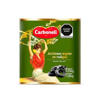 Carbonell Aceitunas Negras En Rodajas 3.05 Kg