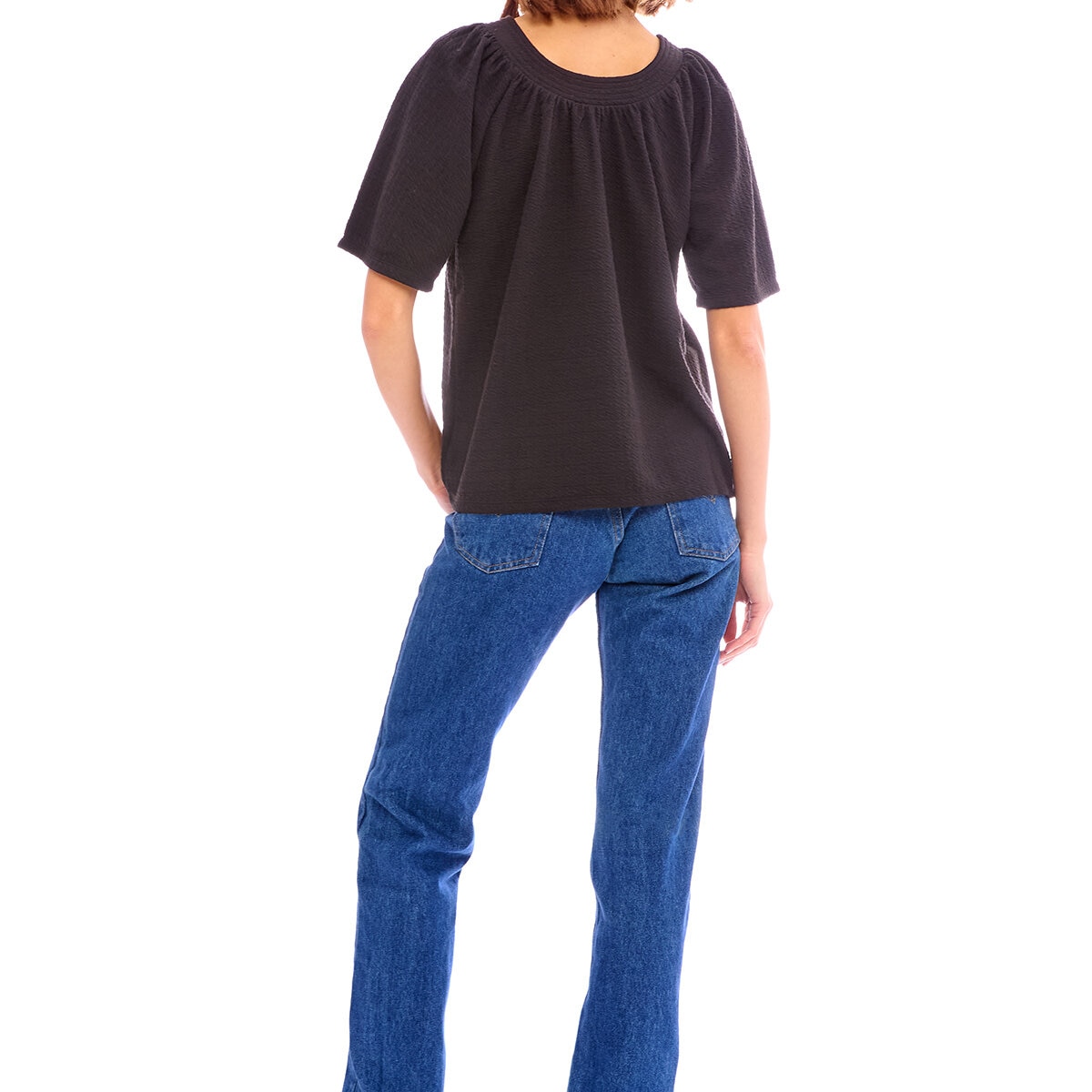 Bobeau Blusa para Dama Negro Chica