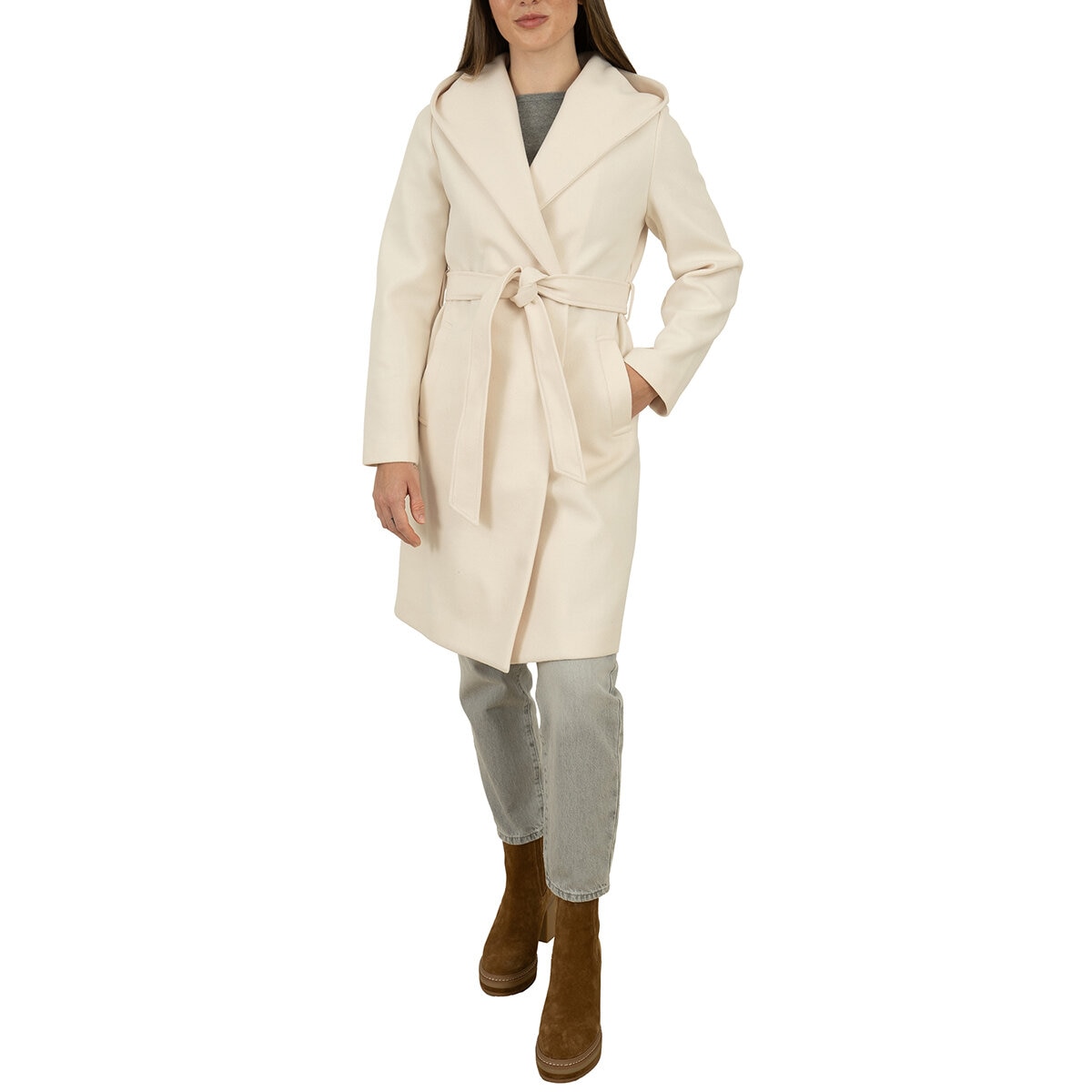 Nine West Abrigo para Dama Crema Mediana