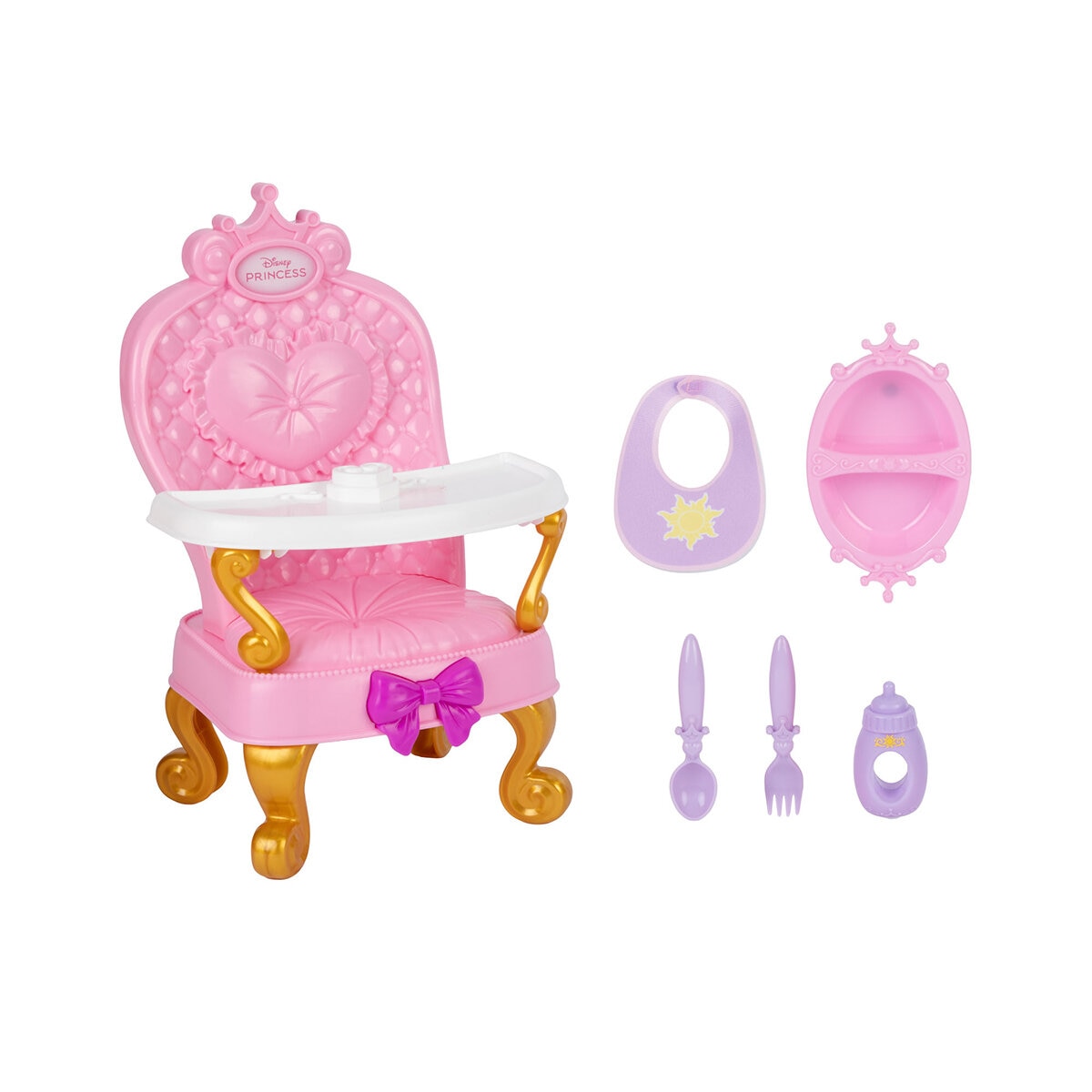 Disney Princesas Bebé con Silla Alta y Accesorios, Rapunzel