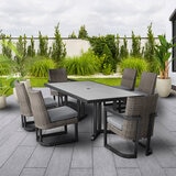 Agio, Luna Comedor para Jardín de 7 Piezas