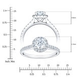 Anillo Nupcial de Diamantes 1.00ctw, Platino