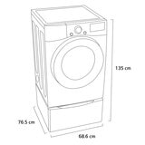 LG Secadora de gas 22Kg con pedestal carga frontal