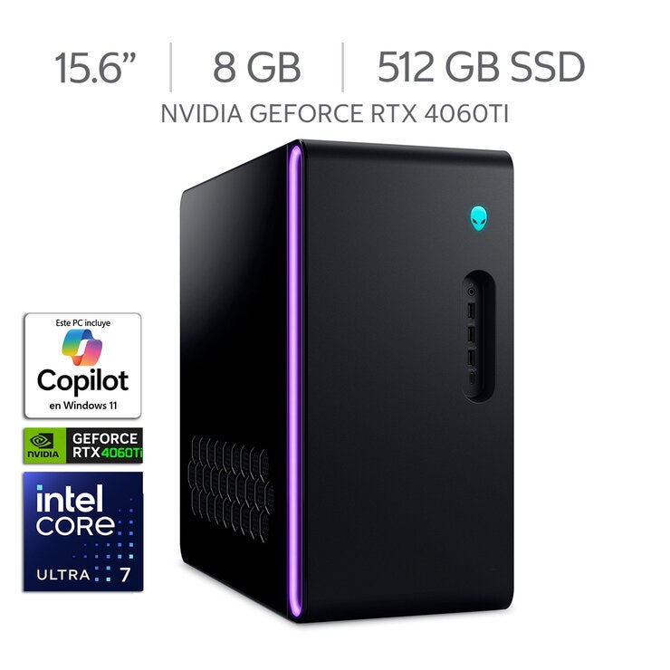 DELL Alienware ACT 1250 Desktop Gaming Tower NVIDIA GeForce RTX 4060 Ti Intel Core Ultra 7 32GB 1TB SSD