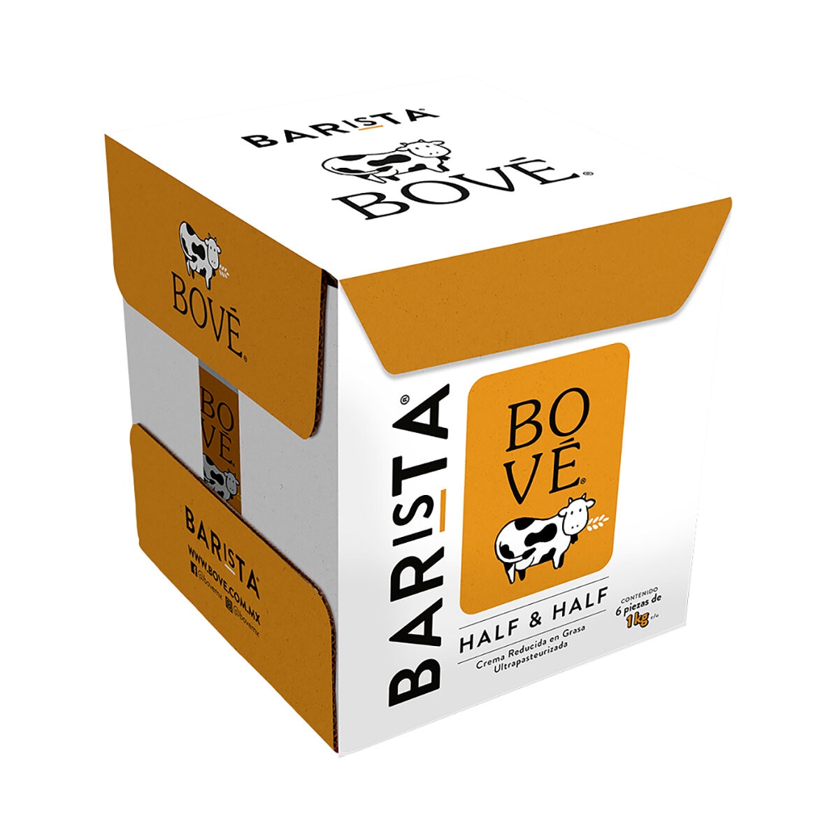 Bové Barista Crema Reducida en Grasa Half & Half 6 pzas 1 kg