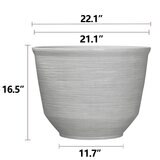 Blaire, Maceta de Resina de 22" Color Blanco
