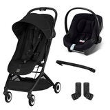 Cybex Carriola Orfeo y Autoasiento Aton Negro Cybex Carriola Orfeo y Autoasiento Aton Negro