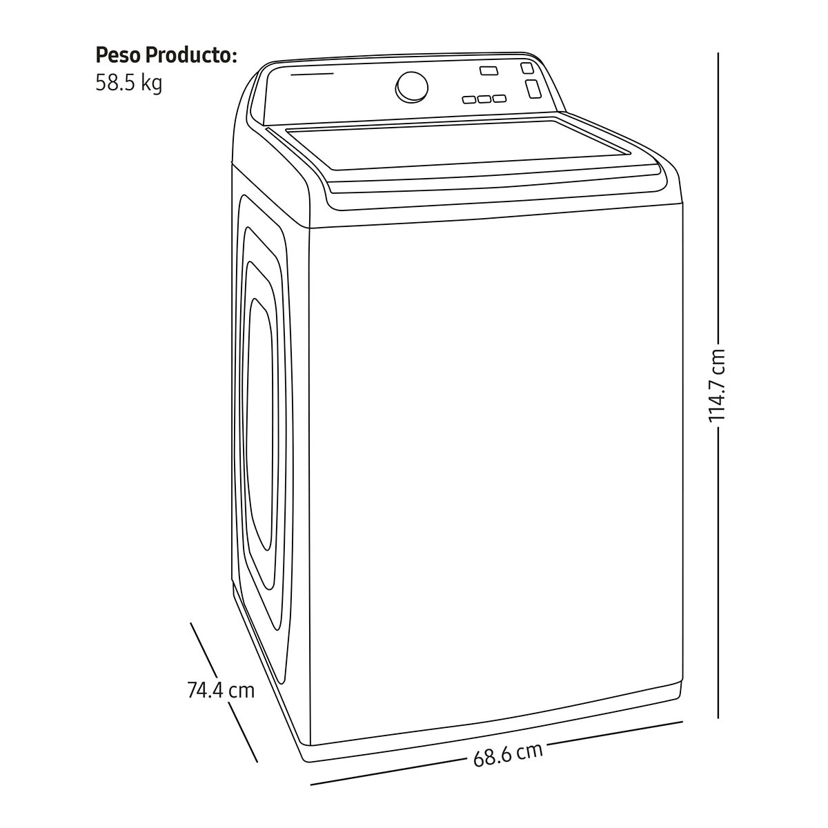 Samsung Lavadora 23kg