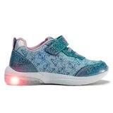 Disney Stitch, Tenis Color Azul con Luces, para Niña, Varias Tallas