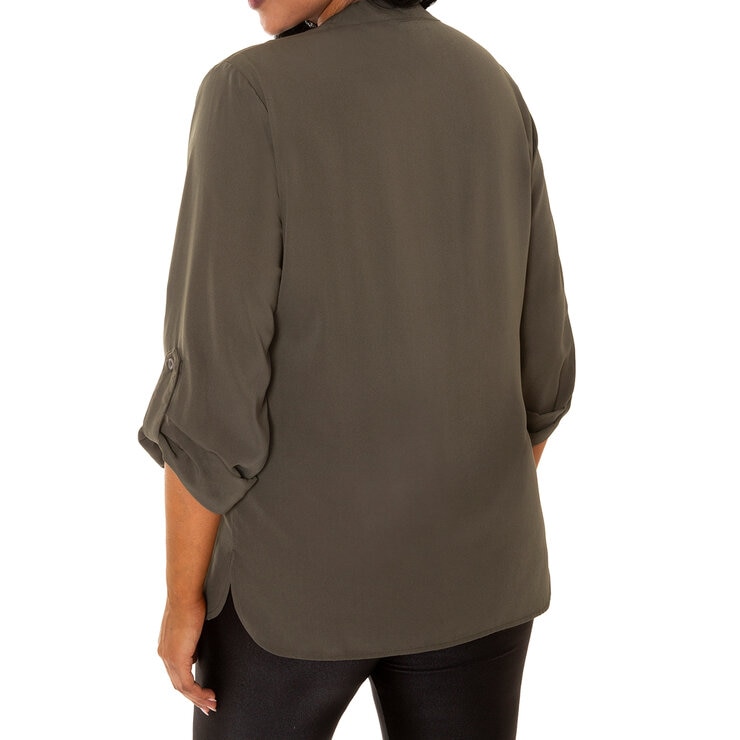 Mario Serrani Italy Blusa para Dama Verde Mediana