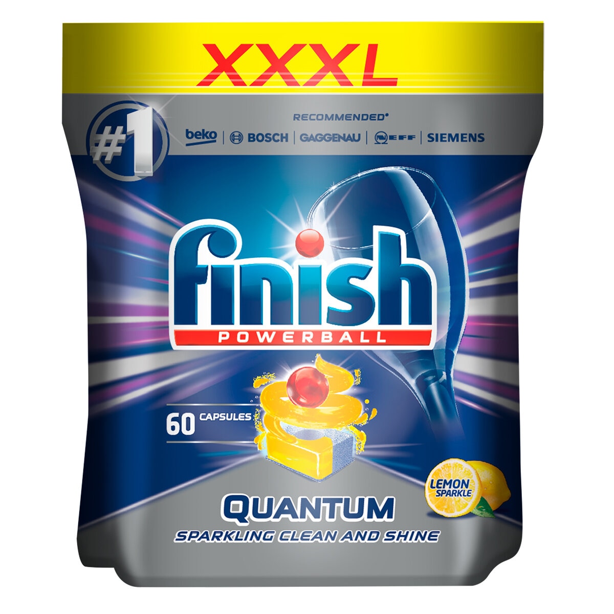 Finish Powerball Quantum Detergente para Lavavajillas 60