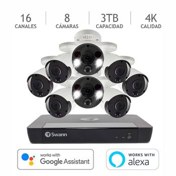 Swann, Sistema de Seguridad de 8 Cámaras 4K Ultra HD NVR