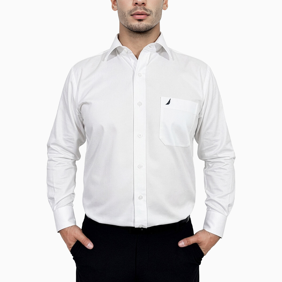 Nautica Camisa para Caballero Blanca Cuello 17 Manga 32/33 Nautica Camisa para Caballero Blanca Cuello 17 Manga 32/33