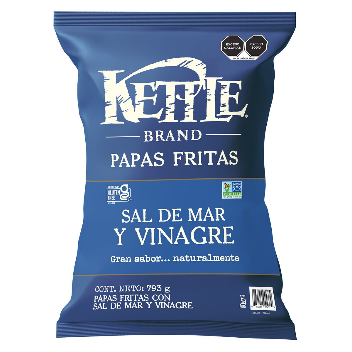 Kettle Brand Papas Fritas con Sal de Mar y Vinagre 793 g