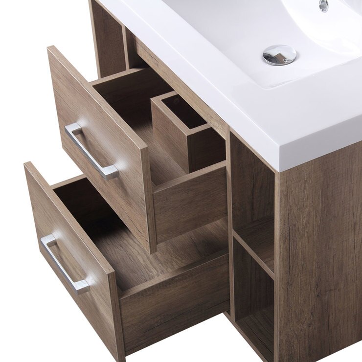 15WEST, mueble de baño empotrable 30" con gabinete medicinal color