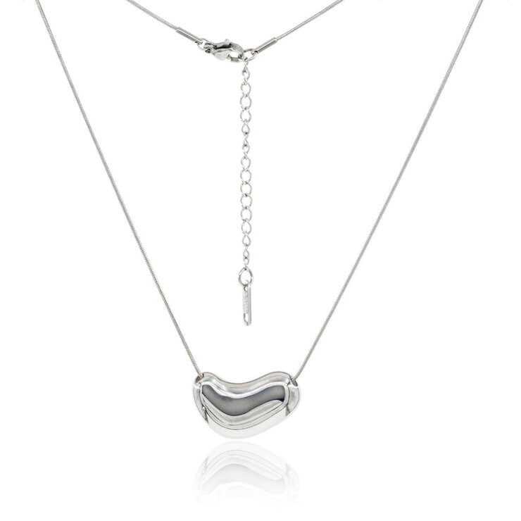 Mayfer, Juego de Collar y Anillo Ajustable, en Alineación de Metal Bañado en Rodio
