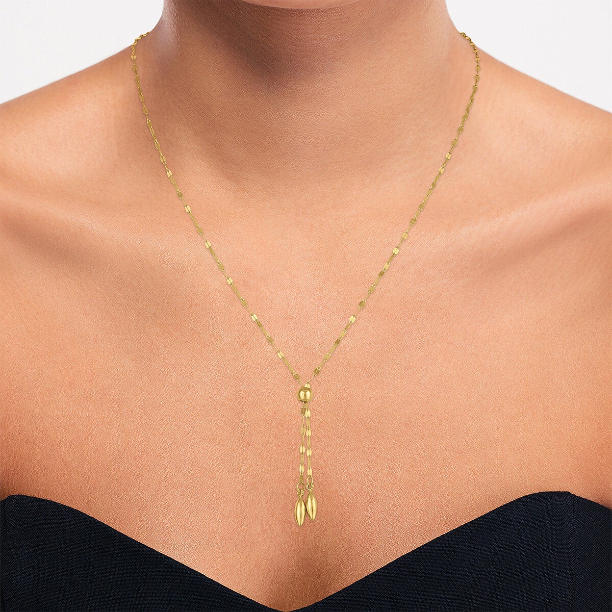 Collar Ajustable de Oro Amarillo 14K Collar Ajustable de Oro Amarillo 14K