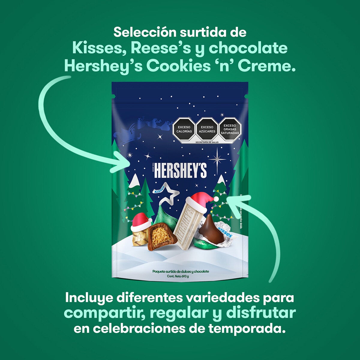 Hershey's Surtido de Chocolates Navideños 693 g