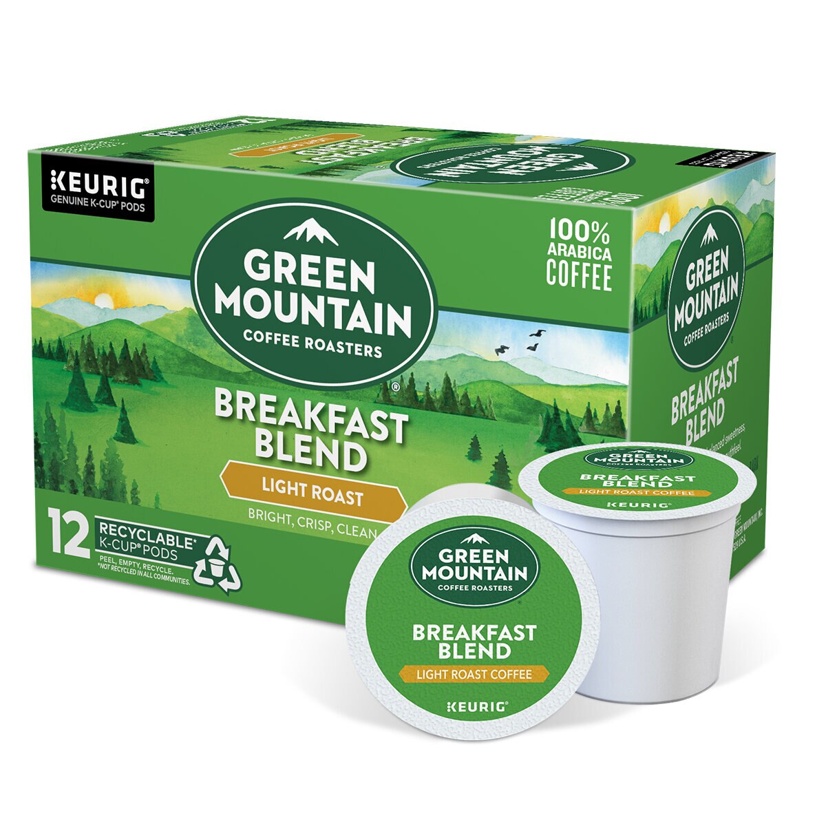 Keurig, Green Mountain Coffee Roasters Breakfast Blend, 72 cápsulas K-Cup