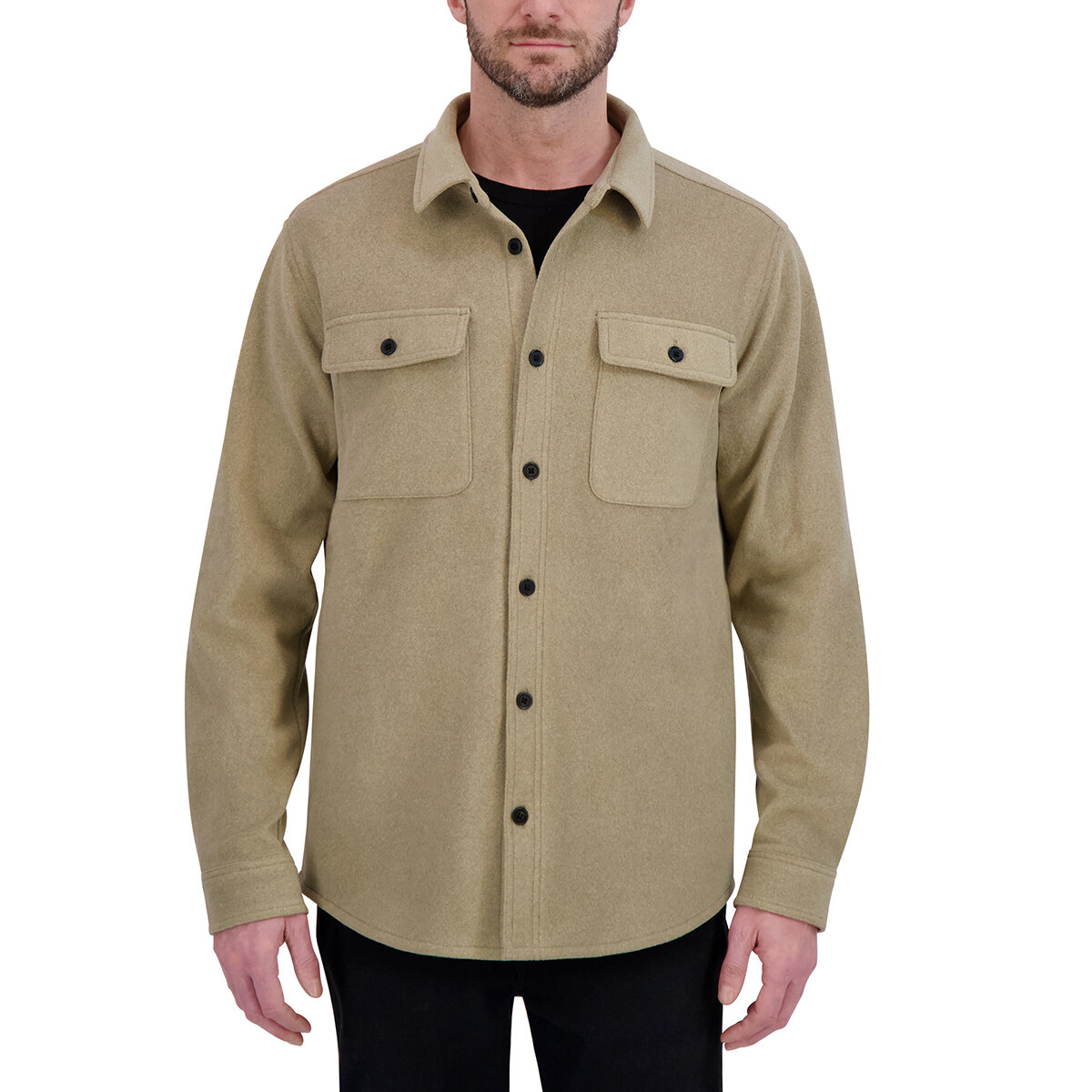 Kirkland Signature Sobrecamisa para Caballero Café Chica