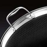 Hexclad, Sartén Híbrido Acero Inoxidable 35 Cm con Tapa Hexclad, Sartén Híbrido Acero Inoxidable 35 Cm con Tapa