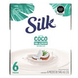 Silk Bebida Vegetal Sabor Coco Sin Azúcar 6 pzs de 946 ml