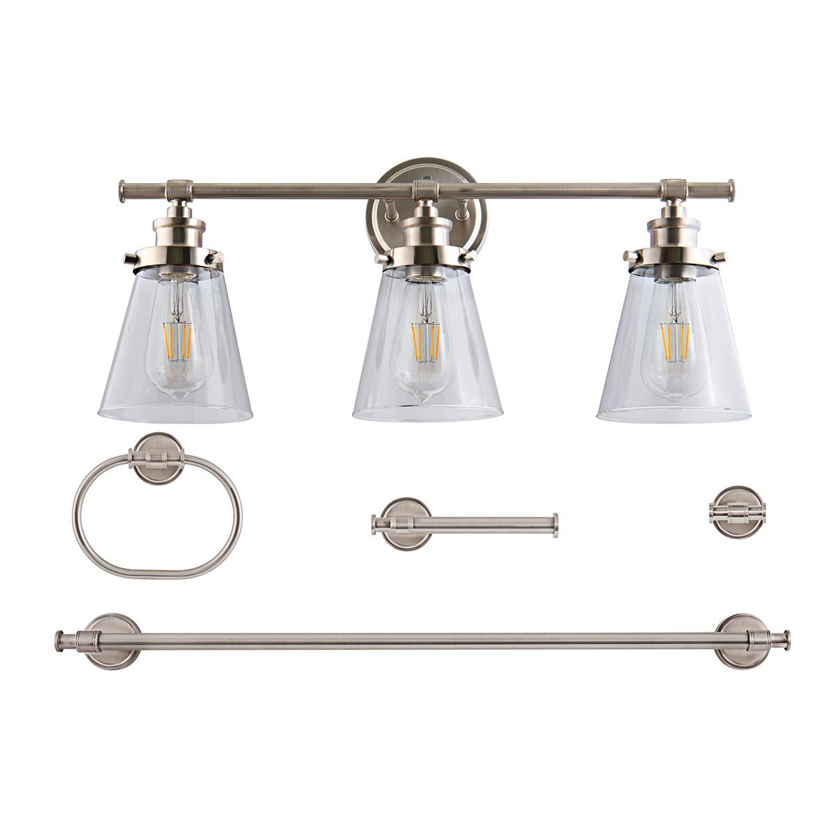 15WEST, accesorios de baño con lámparas LED 5 piezas | Costco México