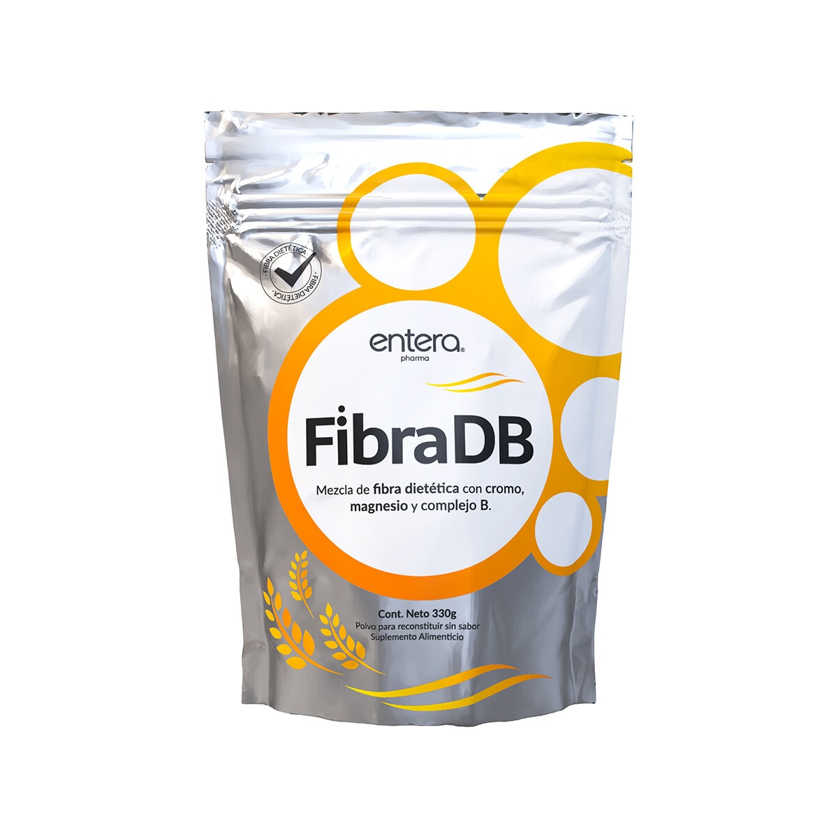 Entera Pharma Fibra DB Fibra dietética con Cromo, Magnesio y Complejo B 330g