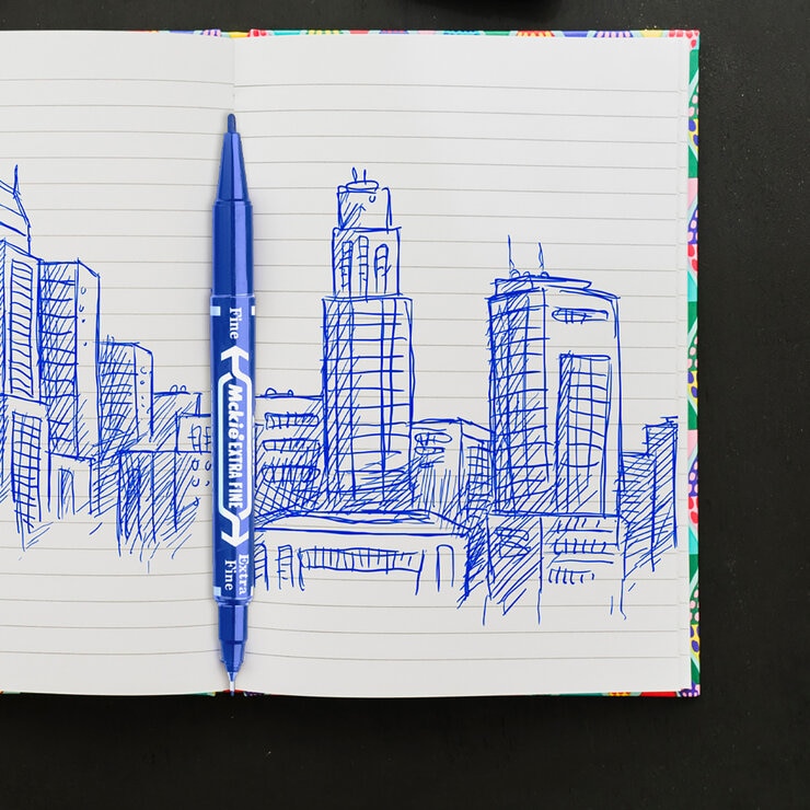 Marcador Permanente de Doble Punta Surtido 8 Pzas