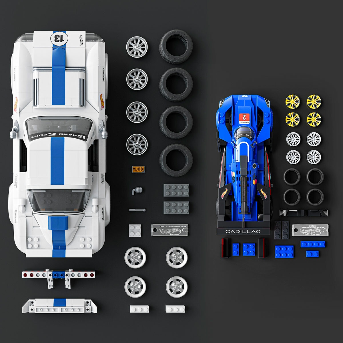 Hot Wheels Brick Shop Cadillac + Corvette, Set de Construcción Hot Wheels Brick Shop Cadillac + Corvette, Set de Construcción