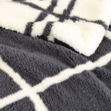 Life Comfort Cobija Tamaño Queen/ King, Dark Grey Plaid