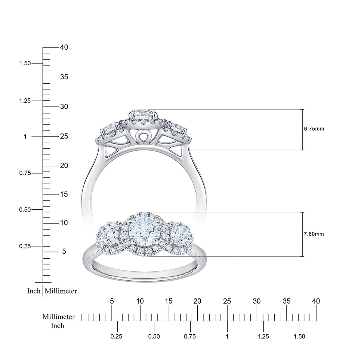 Anillo de Diamantes 1.00ctw, Platino