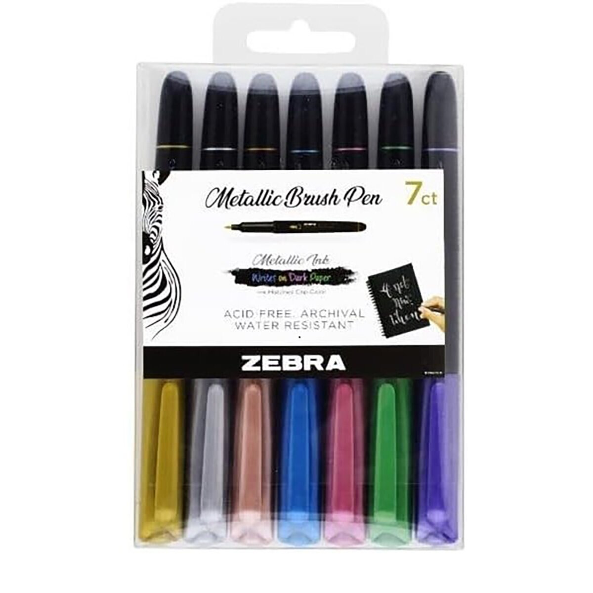 Marcador Brush Pen Colores Surtidos, Estuche 7 Pzas
