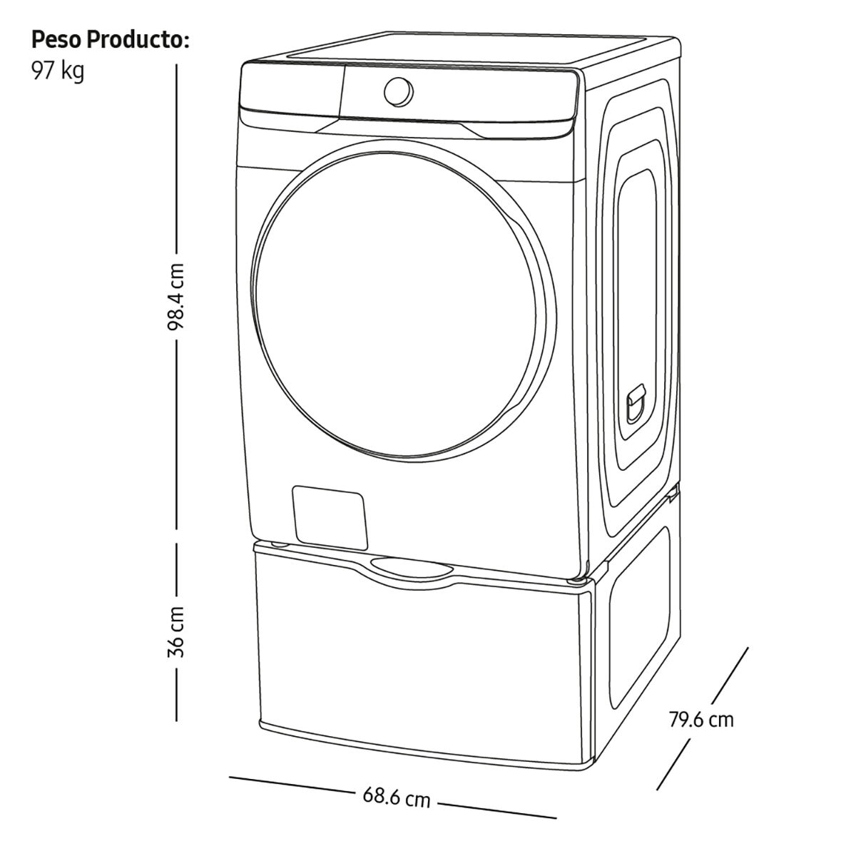 Samsung Lavasecadora 20 Kg