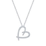 Dije de Corazon de Diamantes 0.30ctw, Oro Blanco 14K