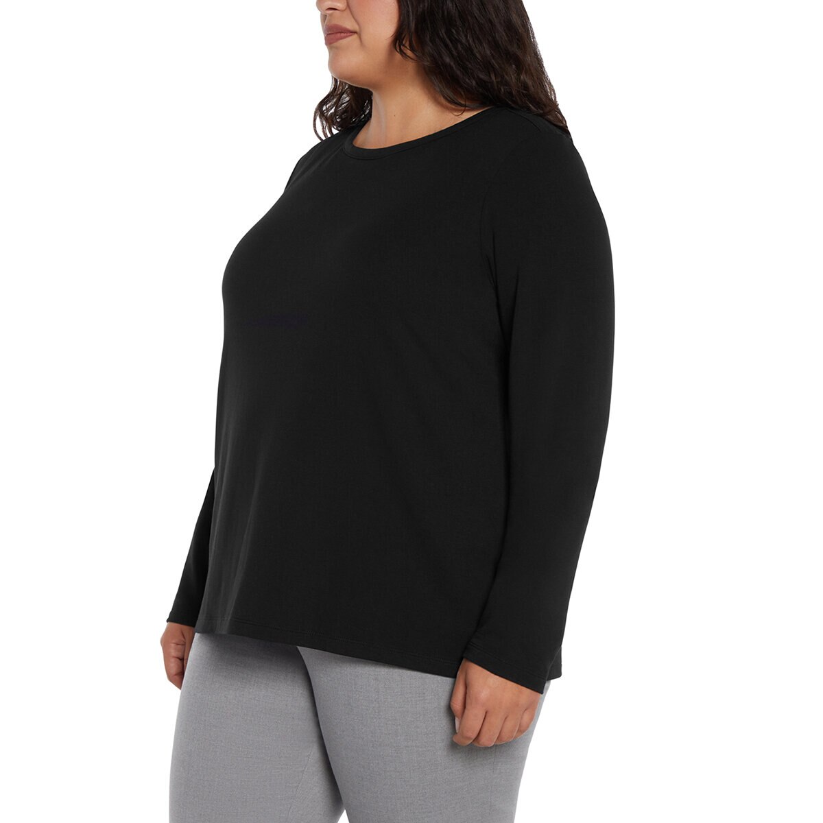 Three Dots Blusa para Dama Negro Extra Chica