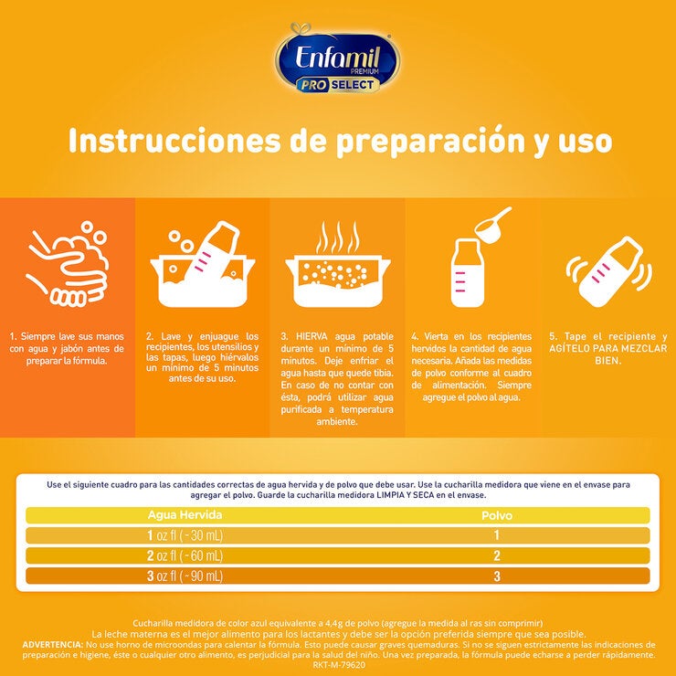 Enfamil Pro Select Etapa 1 Fórmula Infantil 0 a 12 Meses, 2 latas 900 g c/u Enfamil Pro Select Etapa 1 Fórmula Infantil 0 a 12 Meses, 2 latas 900 g c/u
