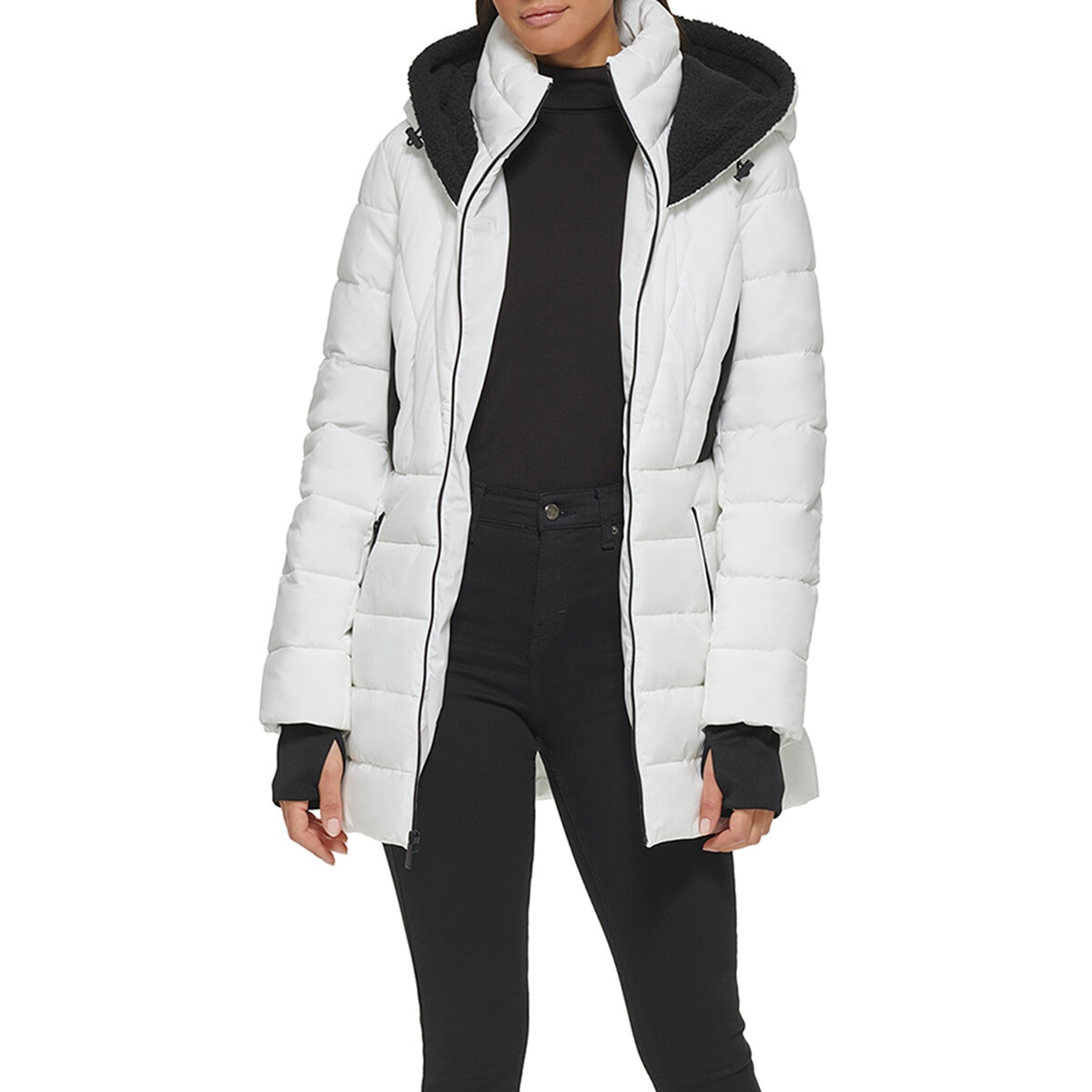 Kenneth Cole Chamarra larga para Dama Varias Tallas y Col