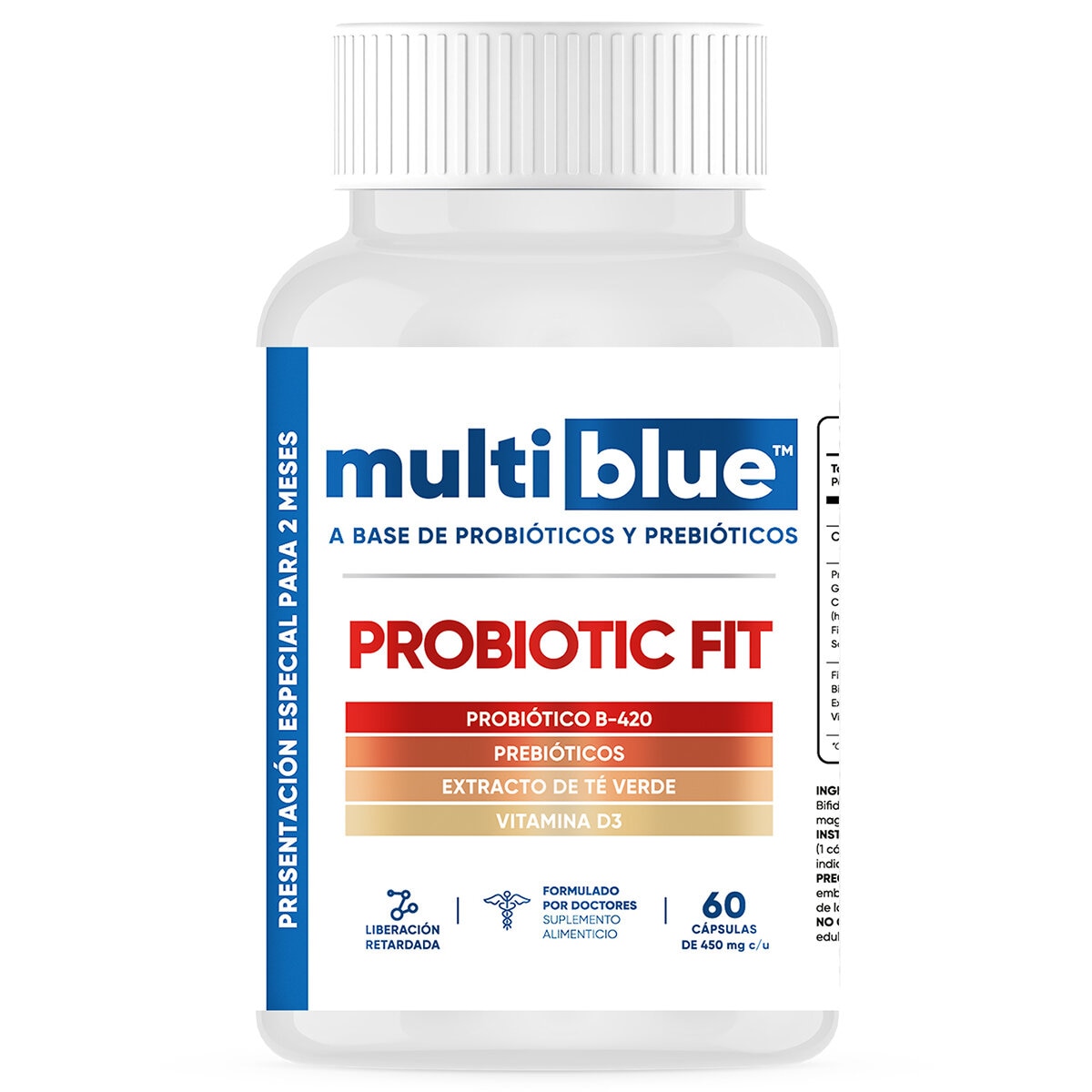 Multiblue Probiotic Fit Frasco con  60 cápsulas