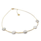 Mayfer, Collar en Aleación de Metal, con Perlas Naturales para Dama