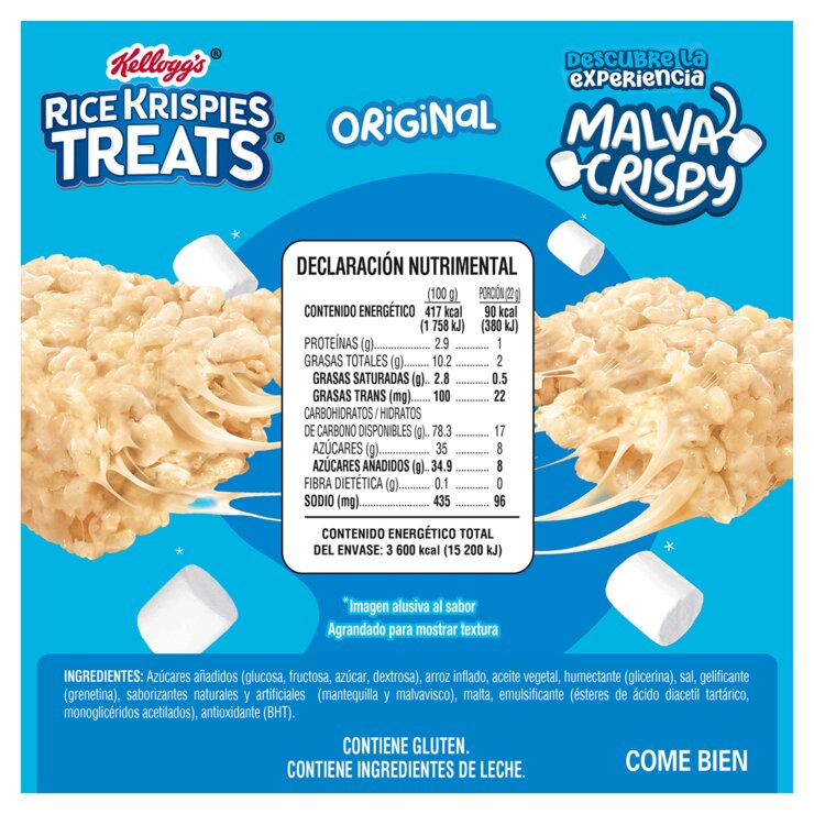 Kellogg's Barras de Arroz Inflado Rice Krispies 40 pzas de 22 g