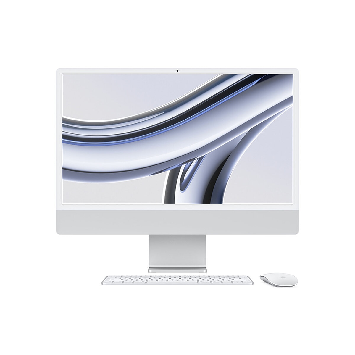 Apple iMac 24" 256GB 4.5K Chip M3 Plata CPU de 8 núcleos GPU de 10 núcleos 