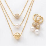 Ablime, Juego Dorado de Collar con 3 cadenas y Aretes Ablime, Juego Dorado de Collar con 3 cadenas y Aretes