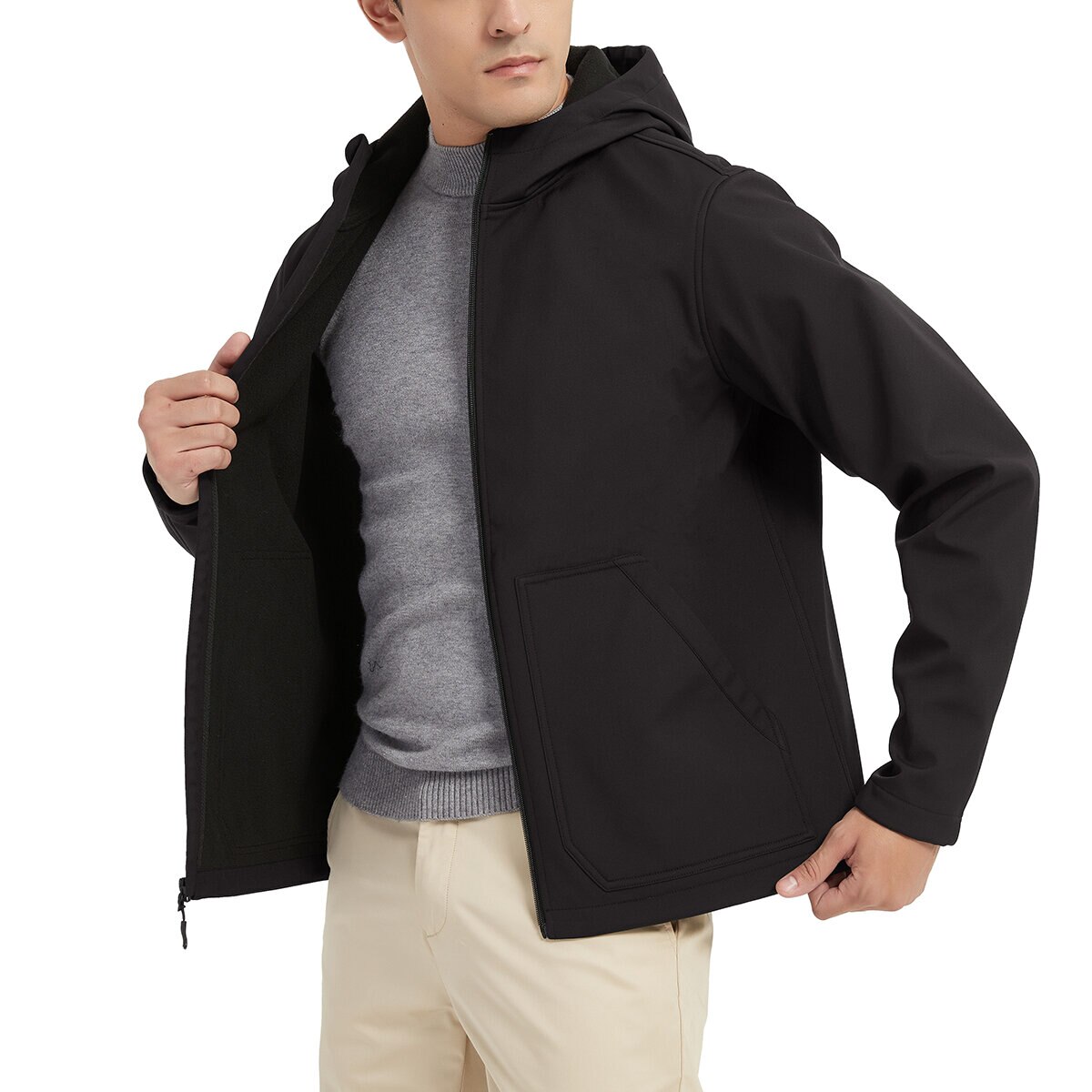 Hawke & Co Chamarra Softshell para Caballero Negro Extra Grande