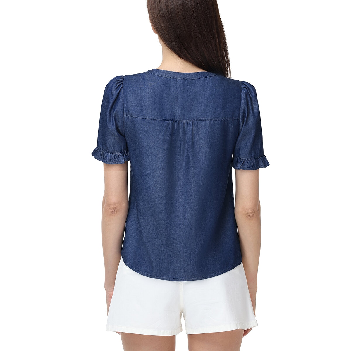 Frye Blusa para Dama Azul oscuro Grande