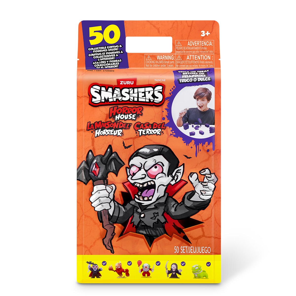 Smashers Mini Ataúdes con Figuras en el Interior, 50 Piezas
