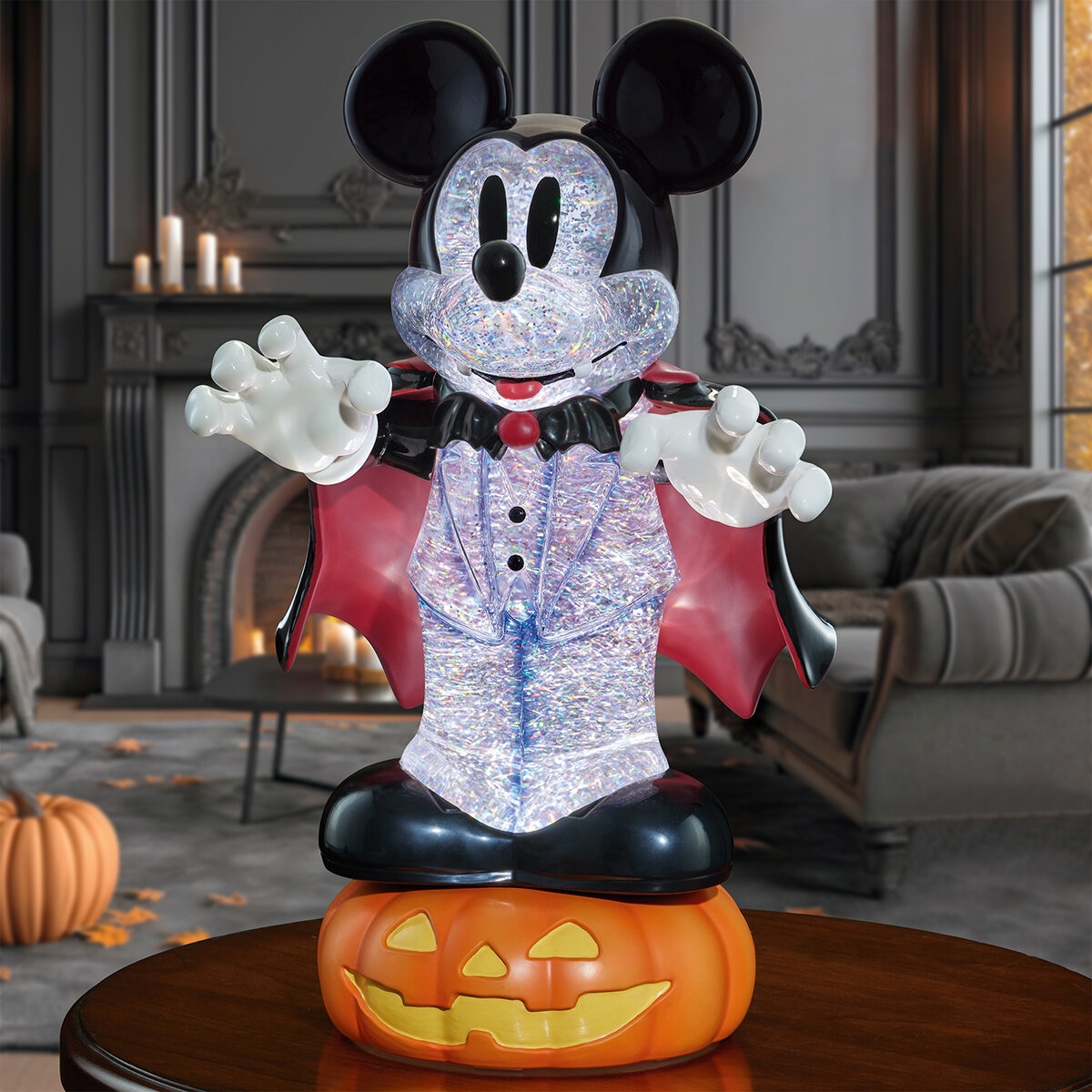 Disney Linterna Giratoria de Halloween con Luces LED, Mickey