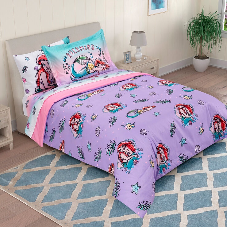 Providencia Juego de Edredón Individual de 5 piezas, La Sirenita